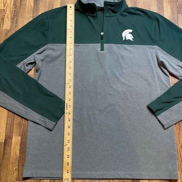 Captivating Apparel men’s three-quarter zip Michigan State Spartans. Size M - Picture 5 of 11